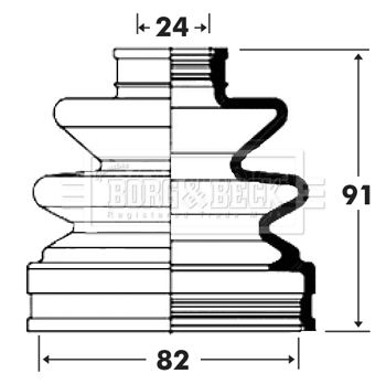 BORG & BECK gofruotoji membrana, kardaninis velenas BCB6032